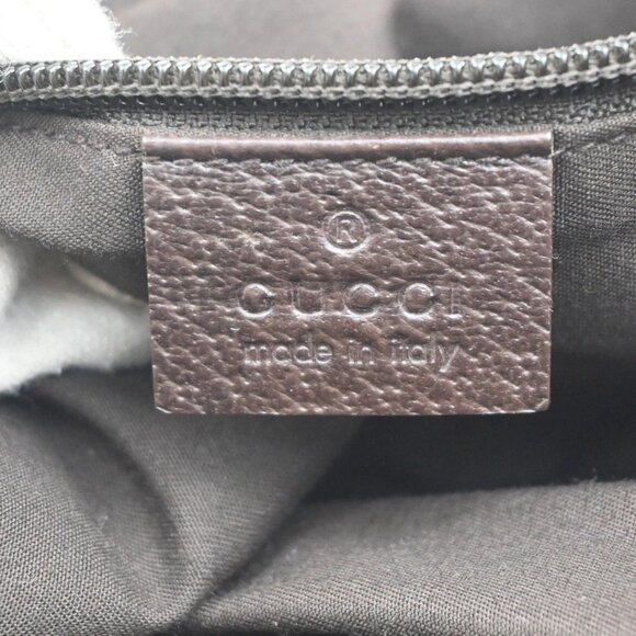 GUCCI GG Logo Sherry Line Shoulder Hand Bag Canvas Leather Beige Italy 67KC204 - Picture 13 of 16